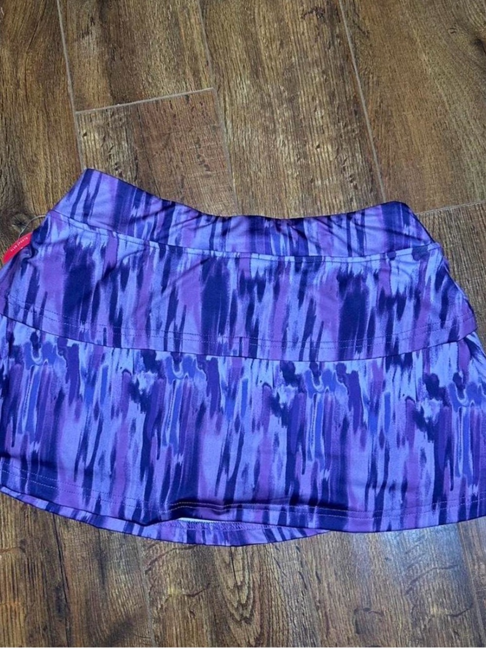 bcg Purple Patterned Circle Skater Skirt